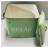 Metal Bread Container-11"X14" and Porcelain Pitcher
