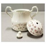 J&G Meakin Cream & Sugar W/Tray-(9-1/3"X12"), (Sugar Container needs top glued)