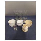Drinking Glasses, Sauces Cups, Bud Vase