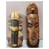 Wooden African Masks Wall Hangings