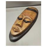 Wood African Fertility Mask Wall Hanging