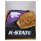 KState Carrybag and Rawlings Baseball Glove
