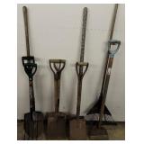 Yard Tools and Shovels Lot