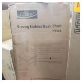 Utex 2-Rung Ladder Back Chair White 2-Pack