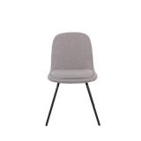 WOVENBYRD Modern Armless Curved Back Dining Chair with metal base- Retail:$106.49