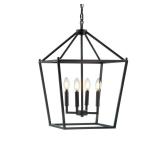 Pagoda 16" 4-Bulb Lantern Metal LED Pendant, Oil Rubbed Bronze by JONATHAN Y- Retail:$135.99