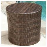 Keaton Wicker Barrel Side Table by Christopher Knight Home - Retail:$91.99