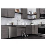 COSCO One-Step Steel, Resin Steps, Step Stool without Handle, Platinum/Black