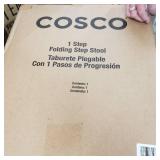 COSCO One-Step Steel, Resin Steps, Step Stool without Handle, Platinum/Black