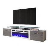 Rova WH-EF Electric Fireplace Modern 75" TV Stand- Retail:$682.49