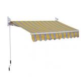 Manual Retractable Sun Shade Patio Awning- Retail:$174.99