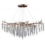 Vaxcel Rainier H0231 Rustic Crystal Linear Chandelier