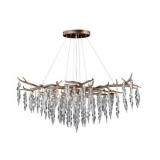 Vaxcel Rainier H0231 Rustic Crystal Linear Chandelier