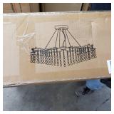 Vaxcel Rainier H0231 Rustic Crystal Linear Chandelier