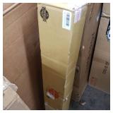 GoDear Design Natural Woven Adjustable Sliding Panel, Pleated Fabric, 45.8"- 86" W x 96" L- Retail:$161.49