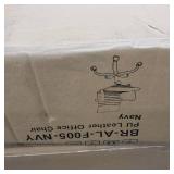 Samuel Silver Finish Adjustable Leather Office Chair by Abbyson- Retail:$161.99