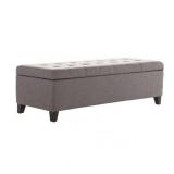 Mission Tufted Fabric Storage Ottoman Bench by Christopher Knight Home- Retail:$199.49