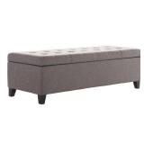 Mission Tufted Fabric Storage Ottoman Bench by Christopher Knight Home- Retail:$199.49
