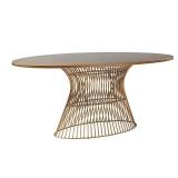 INK IVY Mercer Bronze Oval Dining Table - Base Only - Retail:$708.00