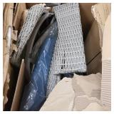 Blue- Corvus Livorno Outdoor Wicker Chat Set with Swivel Chair (1 Chair Only)- Retail:$542.49