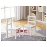 Utex 2-Rung Ladder Back Chair White 2-Pack