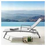 Corvus Antonio Outdoor Contemporary Sling-Fabric Adjustable Chaise Lounge- Retail:$339.99