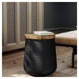 COSIEST Faux-Wood Coffee Table, Tree Trunk Slice End Table, Accent Stool, Plant Stand- Retail:$129.99