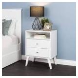 2-drawer Nightstand with One Open Shelf- Retail:$124.99