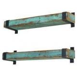 Aqua Metal Wrapped Shelves 24"x 5.5"