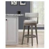 The Gray Barn Pond Road 360 Degree Swivel Wood Stool, Antique Gray- Retail:$175.99