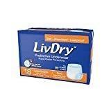 LivDry Unisex Adult Incontinence Underwear, Extra Comfort, High Absorbency, Leak Protection (Large, 18-Pack)