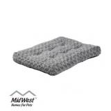 MidWest Quiet Time Dog Bed & Crate Mat, Deluxe Ombre Swirl, 24", Gray