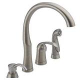 Delta Stainless High-Arc Kitchen Faucet with Side Spray Retails $