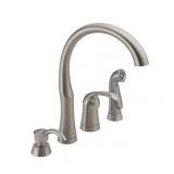 Delta Stainless High-Arc Kitchen Faucet with Side Spray Retails $