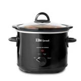 Elite Gourmet 3.5Qt Slow Cooker with Glass Lid, Adjustable Temperature Controls, Keep Warm Function