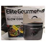 Elite Gourmet 3.5Qt Slow Cooker with Glass Lid, Adjustable Temperature Controls, Keep Warm Function