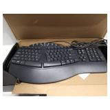 perixx periboard-512 ergonomic split keyboard - natural ergonomic design - black - bulky size 19.09"x9.29"x1.73"