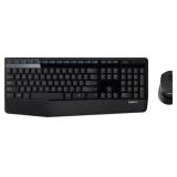 Logitech - MK345 Wireless Ergonomic Optical Combo Keyboard and Mouse - Black/blue