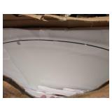 glass table top oval apx. 42x25