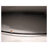 glass table top oval apx. 42x25