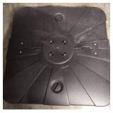 4 Pieces Heavy-Duty Umbrella Base Stand Patio Umbrella Stand Square Base Plate, Easy Fill with Water or Sand Retails $80