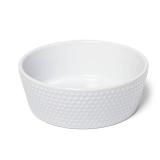 Stoneware White Textured Dog Bowl - 4cup - Boots & Barkley