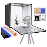 Neewer Photo Studio Light Box, 24” × 24” Shooting Light Tent with Adjustable Brightness, Foldable and Portable Tabletop Retails $100.00
