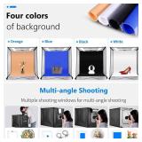 Neewer Photo Studio Light Box, 24” × 24” Shooting Light Tent with Adjustable Brightness, Foldable and Portable Tabletop Retails $100.00
