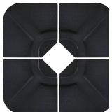 4 Pieces Heavy-Duty Umbrella Base Stand Patio Umbrella Stand Square Base Plate, Easy Fill with Water or Sand Retails $80