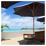 4 Pieces Heavy-Duty Umbrella Base Stand Patio Umbrella Stand Square Base Plate, Easy Fill with Water or Sand Retails $80