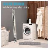 JAUREE Clothes Drying Rack, 2M/79 Inches Stainless Steel Garment Rack Adjustable and Foldable Space Saving Laundry Drying Rack for Indoor Outdoor with Windproof Hooks