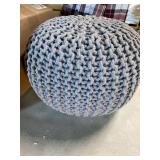 Round Knit Pouf