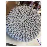 Round Knit Pouf