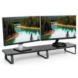 VIVO Wood Ergonomic Desktop TV Stand